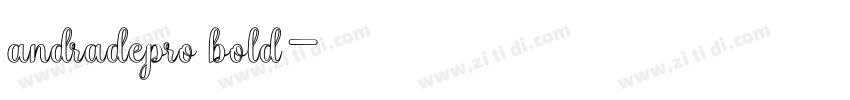andradepro bold字体转换